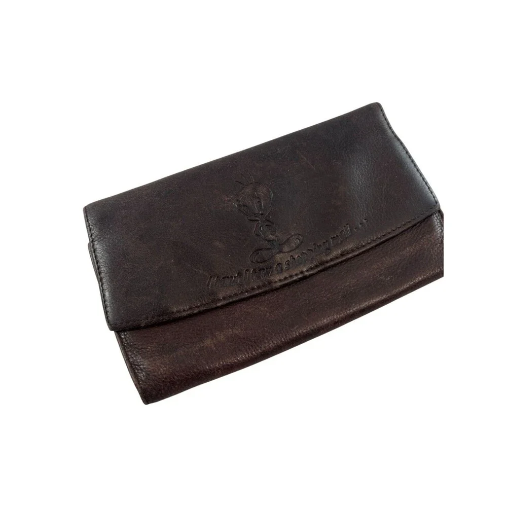 Vintage Looney Tunes Tweety Bird Leather Wallet